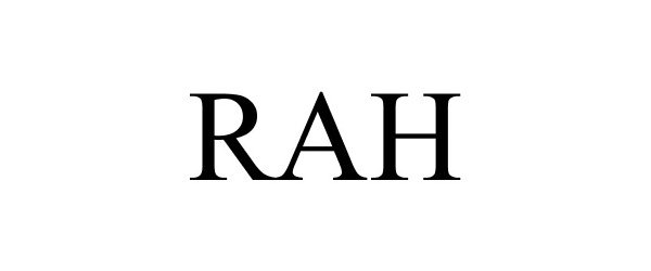 Trademark Logo RAH