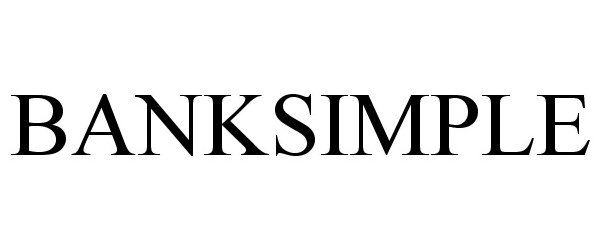 Trademark Logo BANKSIMPLE