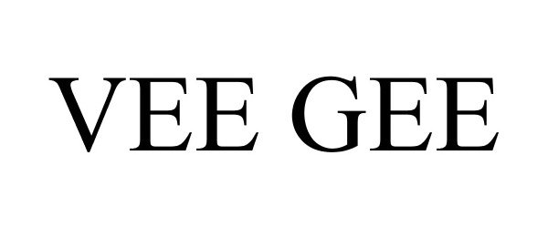Trademark Logo VEE GEE