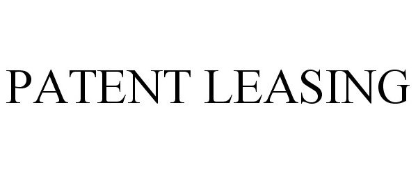 Trademark Logo PATENT LEASING