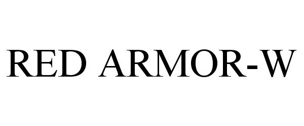 Trademark Logo RED ARMOR-W