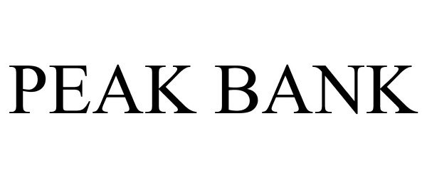 Trademark Logo PEAK BANK