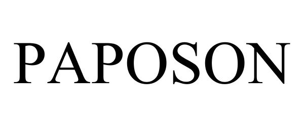 Trademark Logo PAPOSON