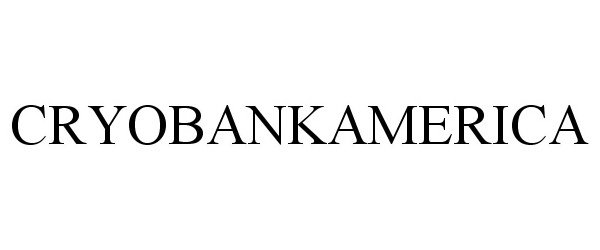 Trademark Logo CRYOBANKAMERICA