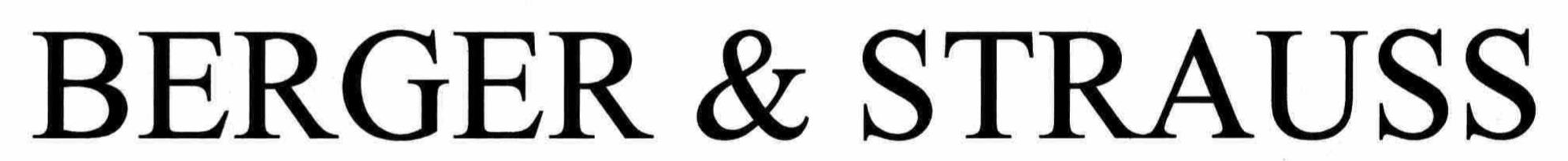 Trademark Logo BERGER & STRAUSS