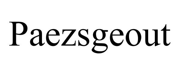 Trademark Logo PAEZSGEOUT