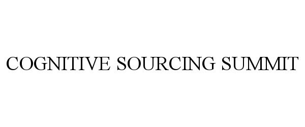  COGNITIVE SOURCING SUMMIT