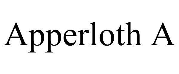 Trademark Logo APPERLOTH A