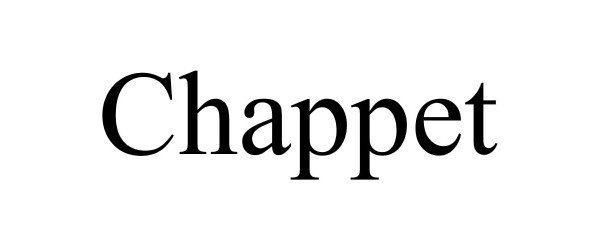 Trademark Logo CHAPPET