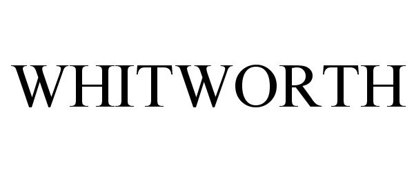 Trademark Logo WHITWORTH