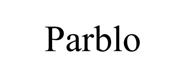 Trademark Logo PARBLO