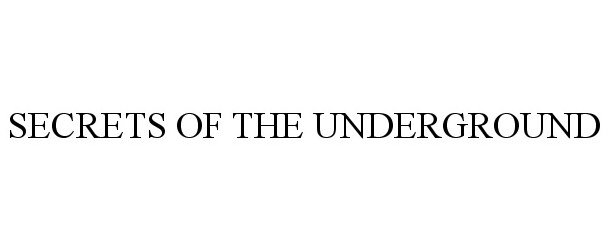 Trademark Logo SECRETS OF THE UNDERGROUND