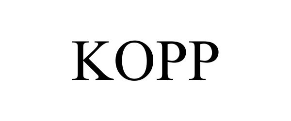 Trademark Logo KOPP