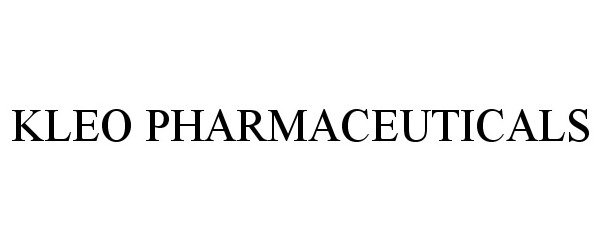 Trademark Logo KLEO PHARMACEUTICALS