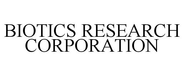 Trademark Logo BIOTICS RESEARCH CORPORATION