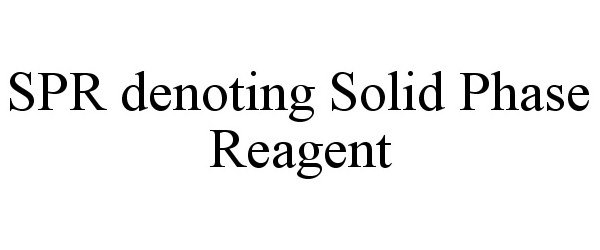  SPR DENOTING SOLID PHASE REAGENT