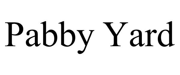 Trademark Logo PABBY YARD