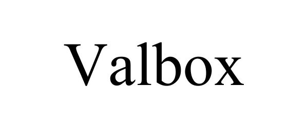 Trademark Logo VALBOX