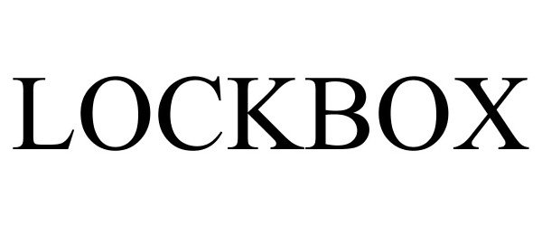 Trademark Logo LOCKBOX