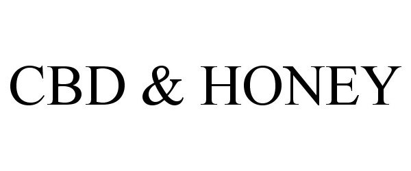 Trademark Logo CBD & HONEY