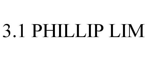Trademark Logo 3.1 PHILLIP LIM