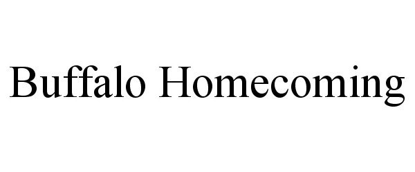 Trademark Logo BUFFALO HOMECOMING