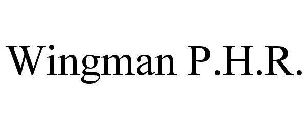Trademark Logo WINGMAN P.H.R.