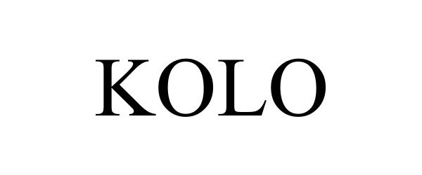 Trademark Logo KOLO