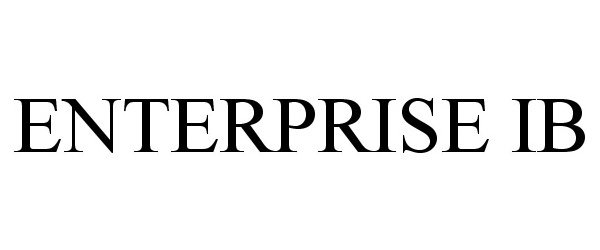Trademark Logo ENTERPRISE IB