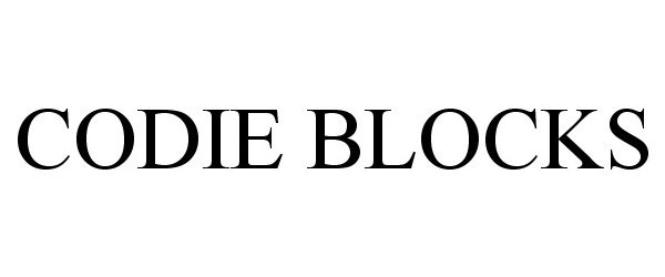 Trademark Logo CODIE BLOCKS