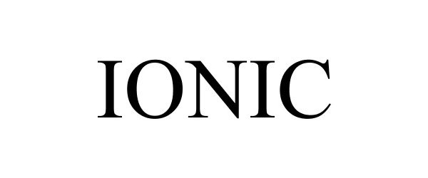 Trademark Logo IONIC