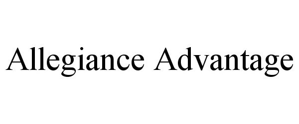 Trademark Logo ALLEGIANCE ADVANTAGE