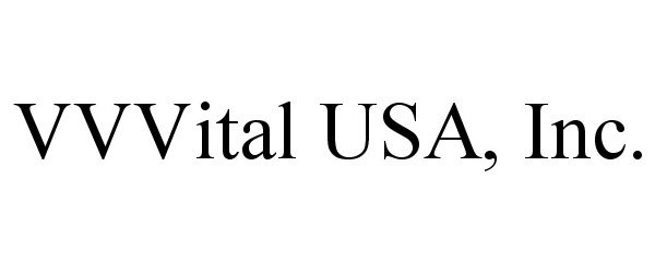 Trademark Logo VVVITAL USA, INC.