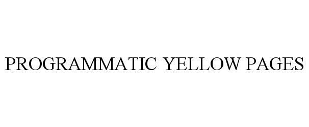  PROGRAMMATIC YELLOW PAGES