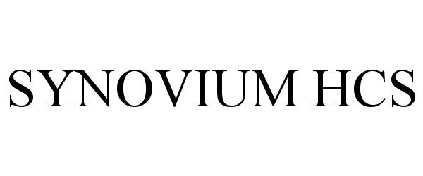 Trademark Logo SYNOVIUM HCS