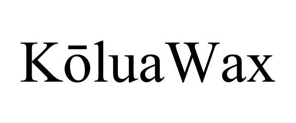 Trademark Logo KOLUAWAX