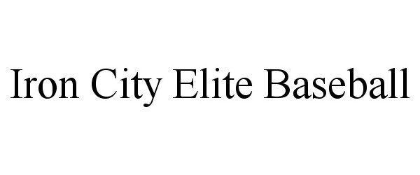  IRON CITY ELITE BASEBALL