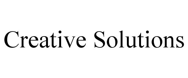 Trademark Logo CREATIVE SOLUTIONS