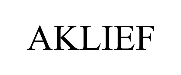 Trademark Logo AKLIEF