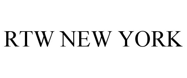 Trademark Logo RTW NEW YORK