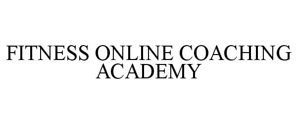  FITNESS ONLINE COACHING ACADEMY