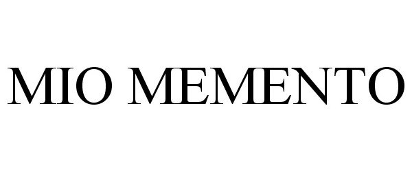 Trademark Logo MIO MEMENTO