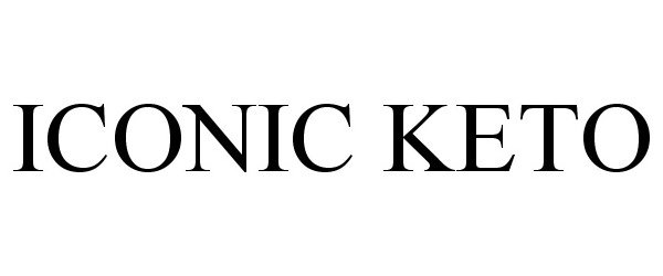 Trademark Logo ICONIC KETO