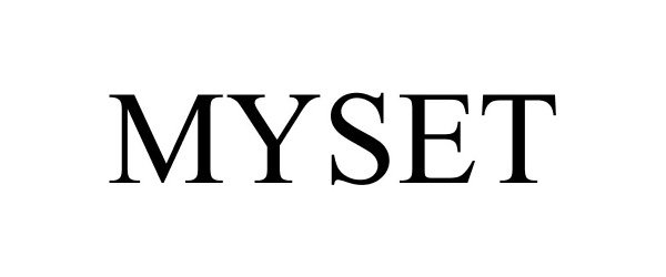 Trademark Logo MYSET
