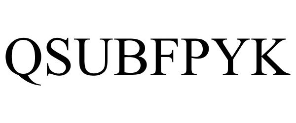 Trademark Logo QSUBFPYK