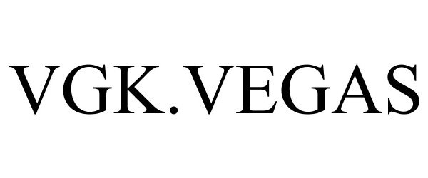 Trademark Logo VGK.VEGAS