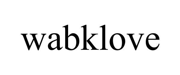 Trademark Logo WABKLOVE