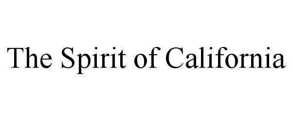  THE SPIRIT OF CALIFORNIA
