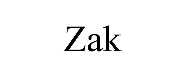 Trademark Logo ZAK