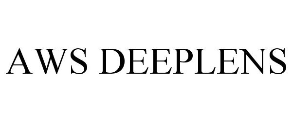 Trademark Logo AWS DEEPLENS